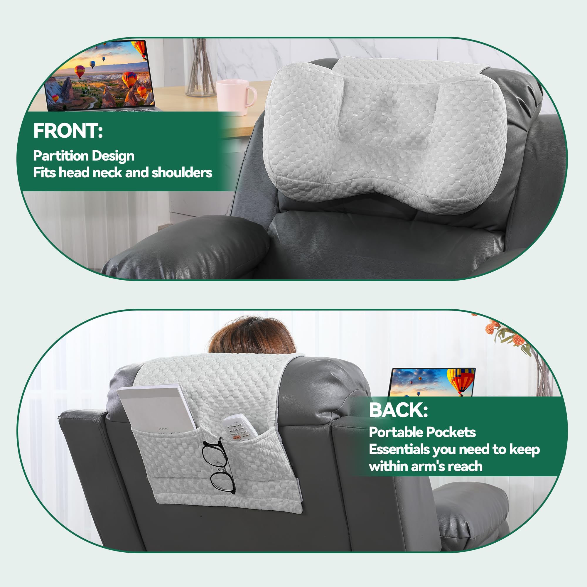 MABOZOO neck pillow on a sofa demonstrates versatile home use.