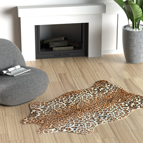 MACEVIA leopard rug in office enhances comfort and focus