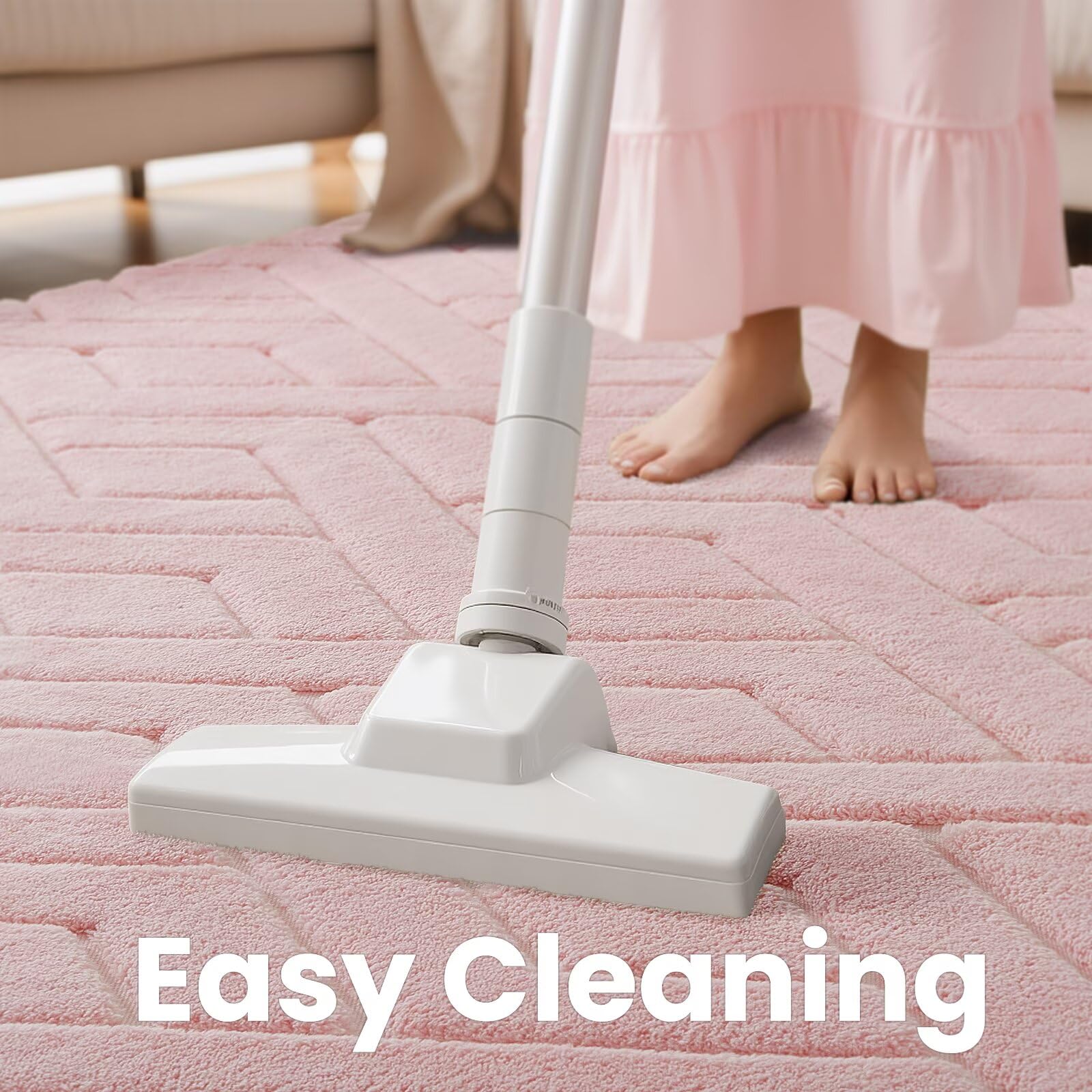 Macgace easy-clean rug for busy households.