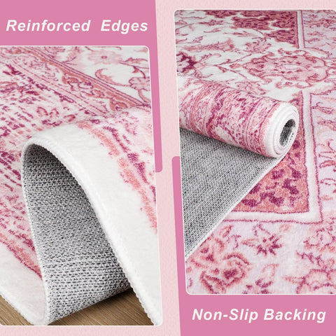 Macgace machine-washable rug 5x7 simplifies cleanup after spills.