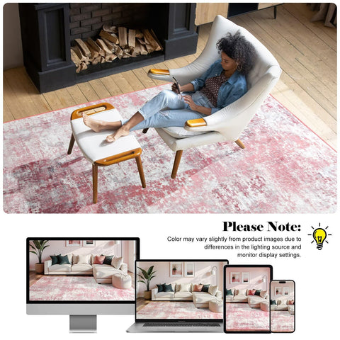 Macgace pink runner with reinforced edges for long-lasting design