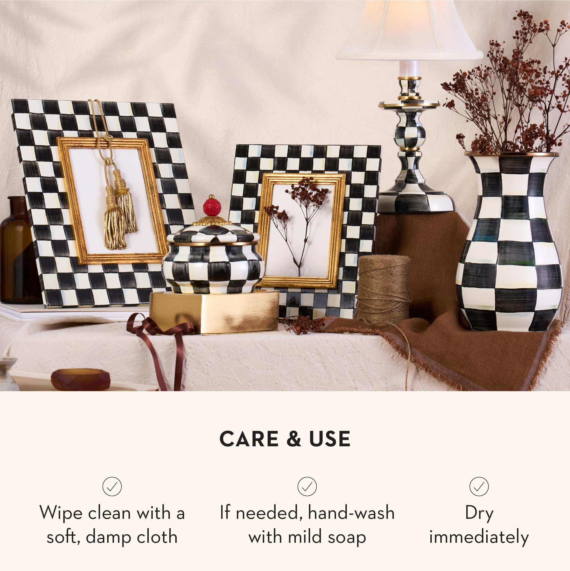 MacKenzie-Childs dining-room centerpiece vase enhances table decor