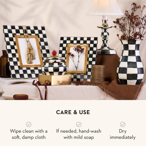 MacKenzie-Childs dining-room centerpiece vase enhances table decor