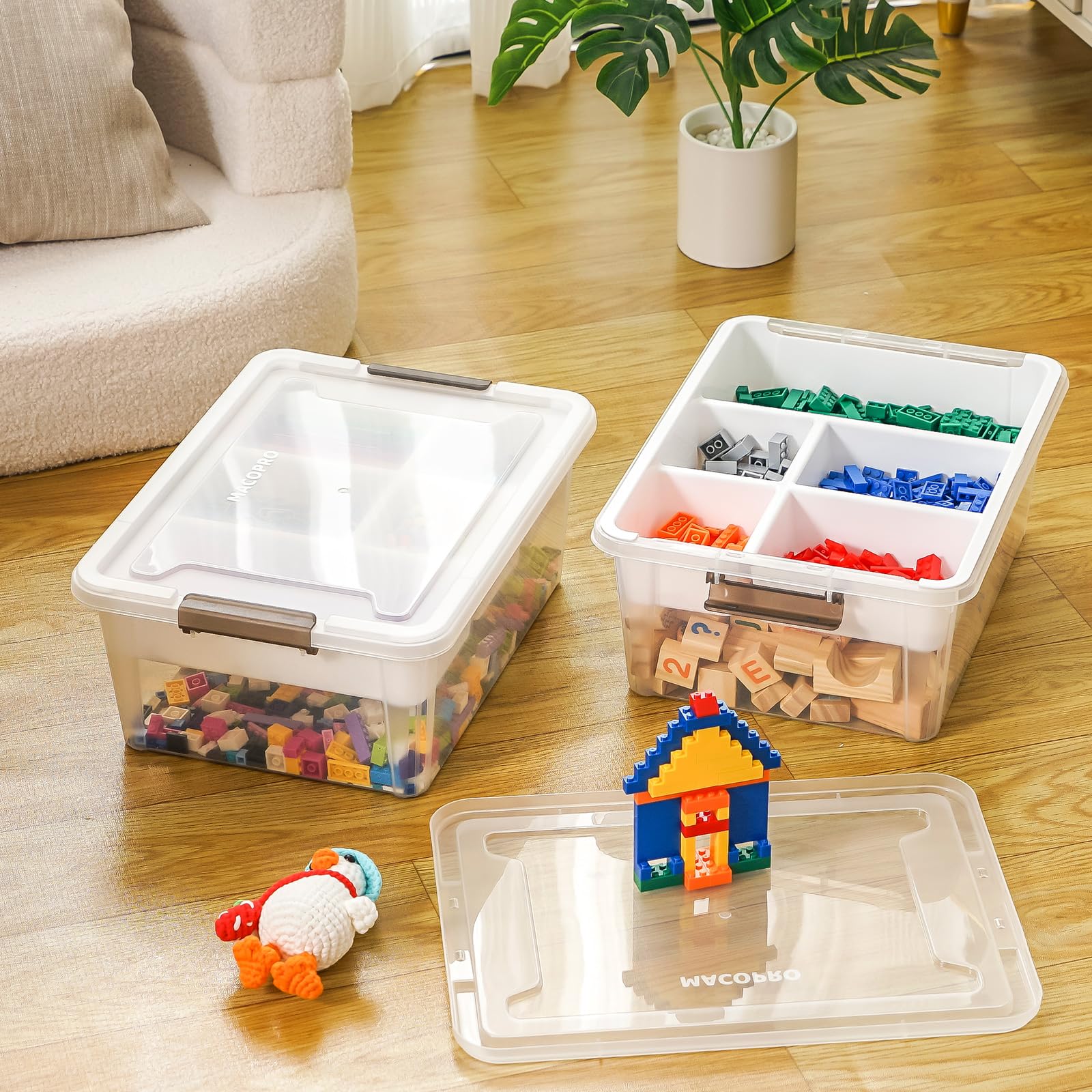 MACOPRO 17 QT storage box for Play-Doh storage in craft rooms.