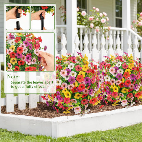 MACTING topiary with 210 flower heads emphasizing colorful, low-maintenance accent