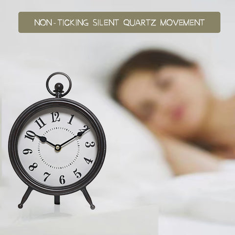 MACVAD Non-ticking movement powers silent mantle timekeeping.