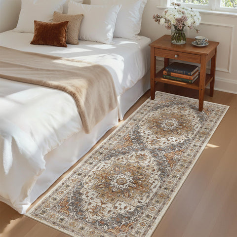 Madane low-pile rug minimizes snagging and fits under doors