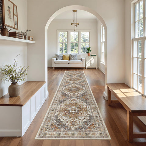 Madane anti-slip backing ensures rug stability in busy entryways