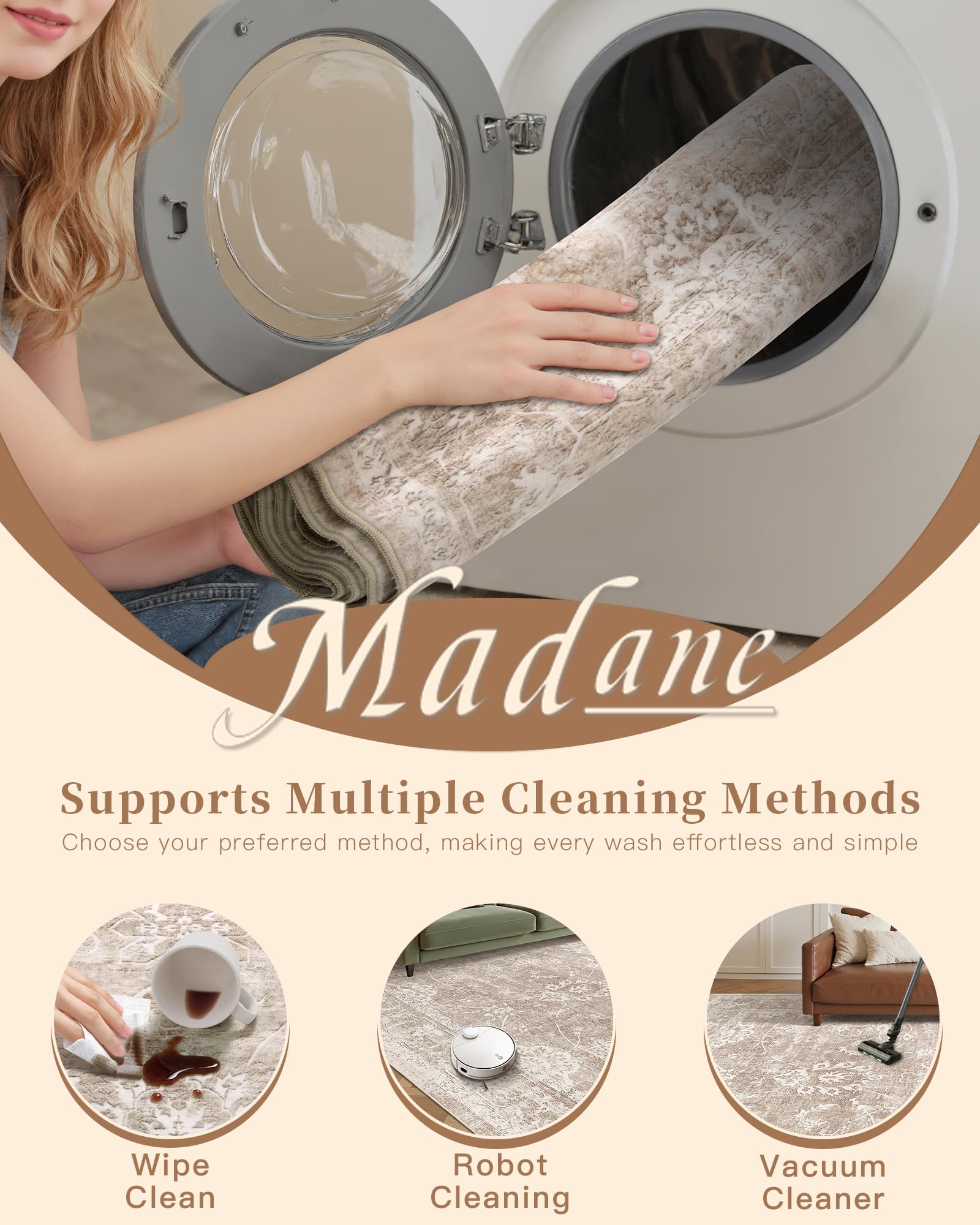 Madane soft-cozy rug enhances comfort under bare feet