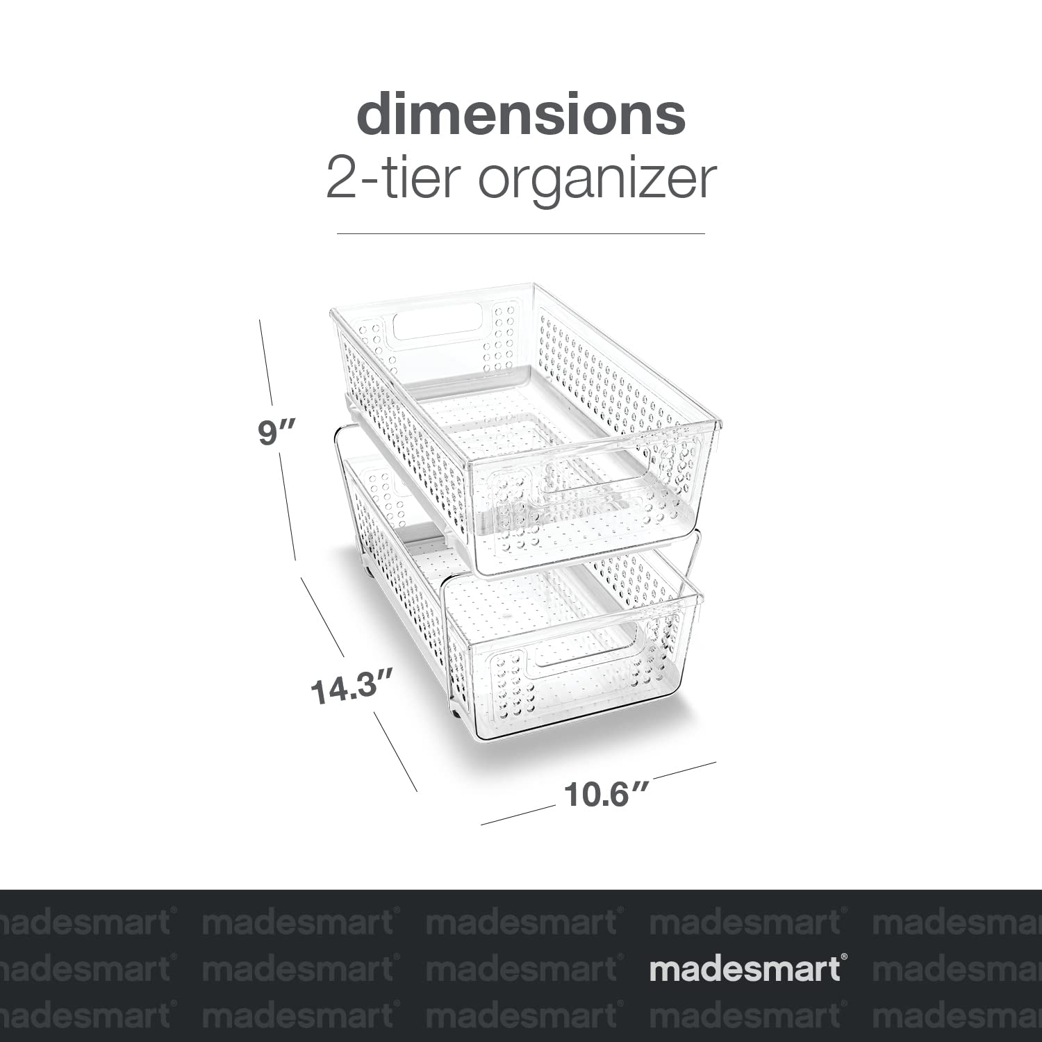 Madesmart BPA-free design, durable and easy to assemble, fits many spaces.