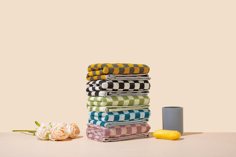 Madi-Cadi towels with reinforced edges for lasting durability.