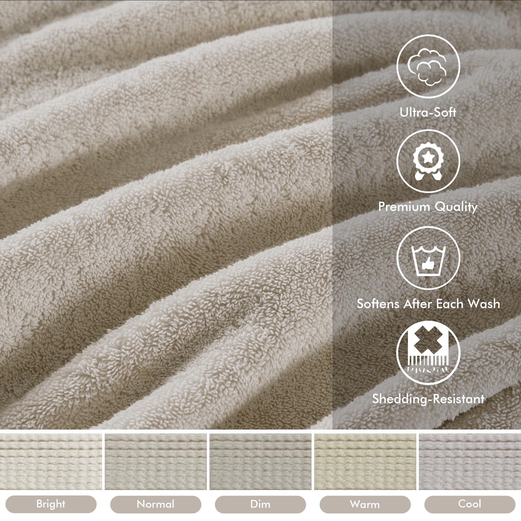 Madison Park 800GSM washcloths 13x13 inches offer soft, lint-resistant cleansing