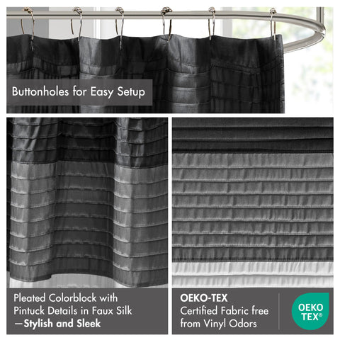 Madison Park Amherst pieced striped design adds visual depth.