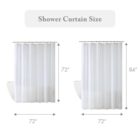 Madison Park Anna 72x72 inches fits standard showers for quick setup.
