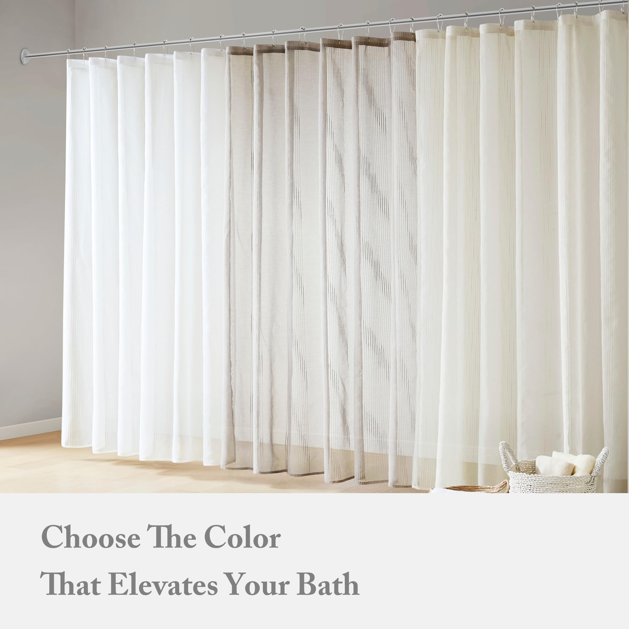 Madison Park Anna pairs with an opaque liner for added privacy.