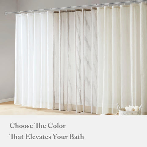 Madison Park Anna pairs with an opaque liner for added privacy.
