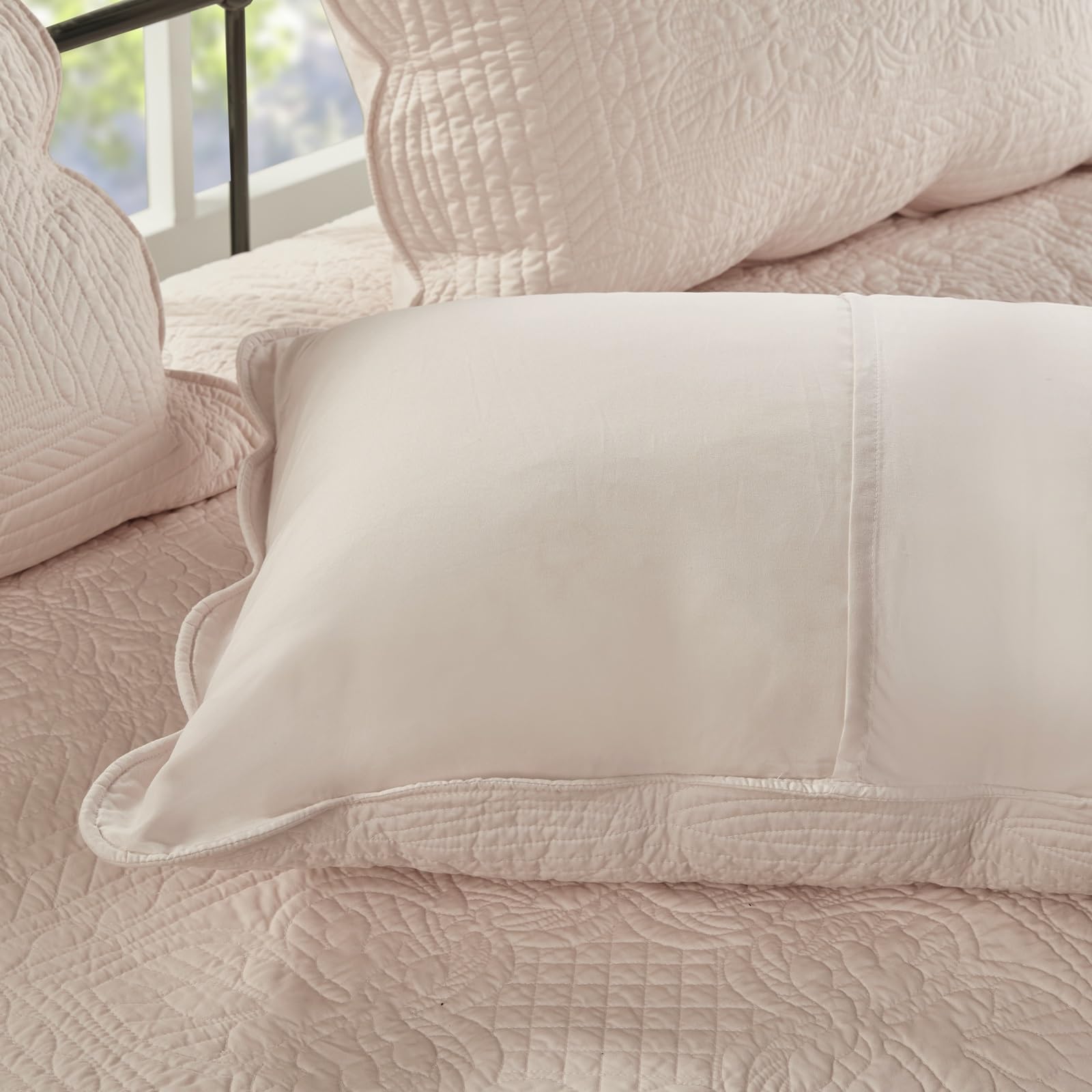 Madison Park bedskirt flat lay shows clean lines.