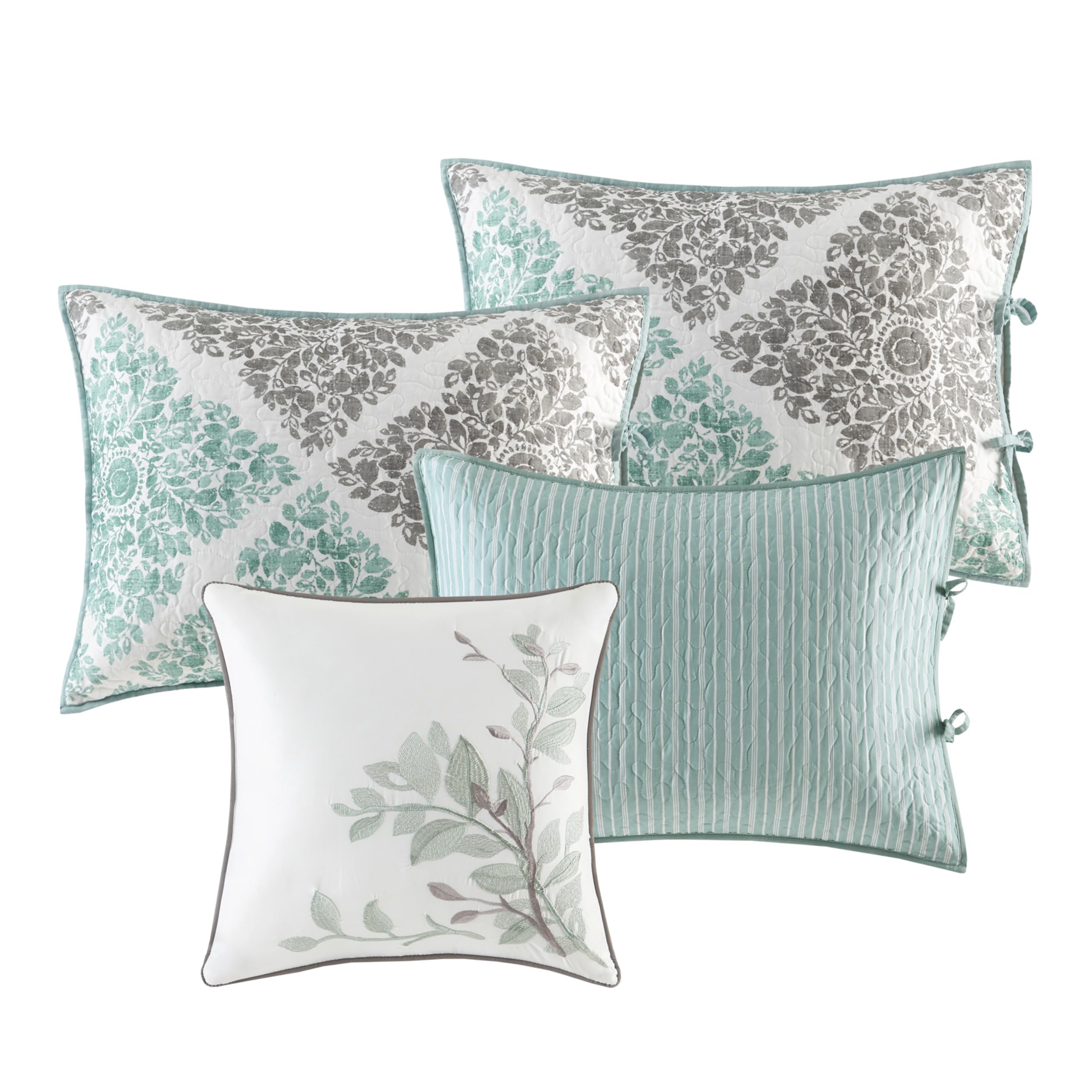Madison Park Bedskirt printed detail provides a tailored finish