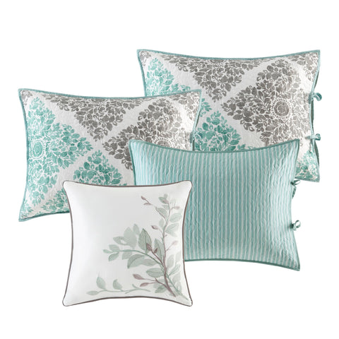 Madison Park Bedskirt printed detail provides a tailored finish