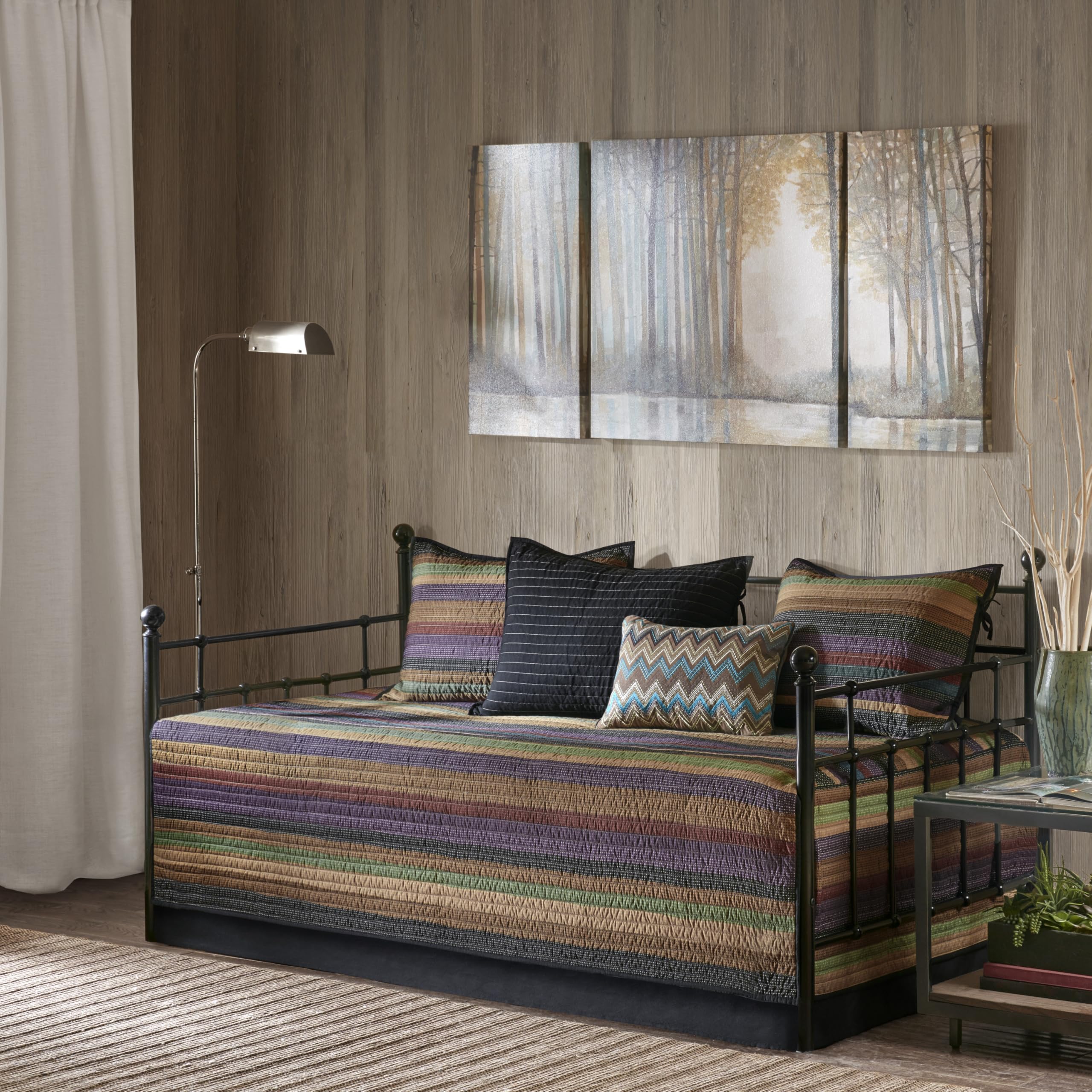 Madison Park daybed cover reversible print for versatile styling