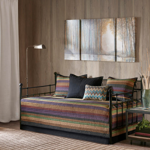 Madison Park daybed cover reversible print for versatile styling