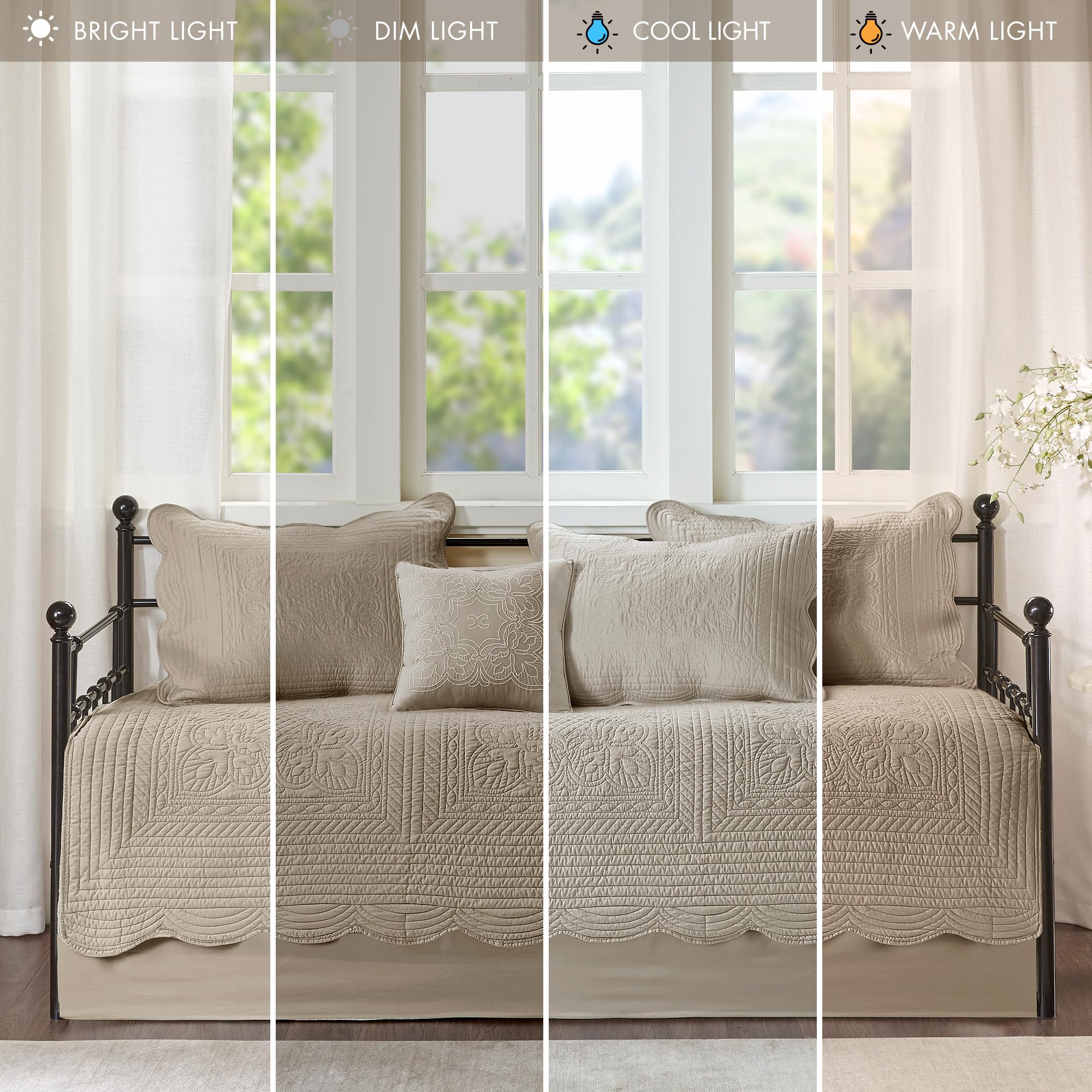 Madison Park daybed setup scene showcasing a coastal, inviting retreat