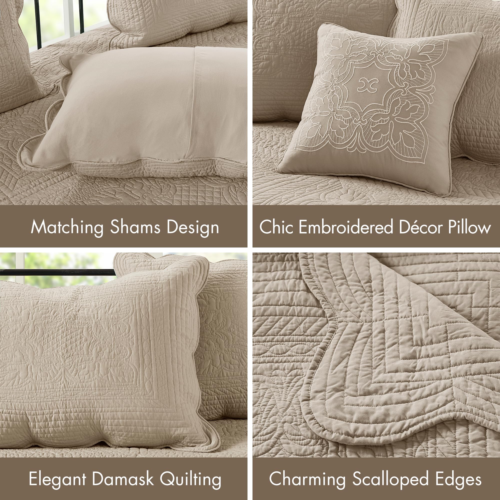 Madison Park decorative pillow with embroidery complements cottage charm