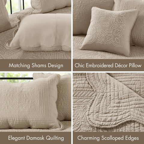 Madison Park decorative pillow with embroidery complements cottage charm