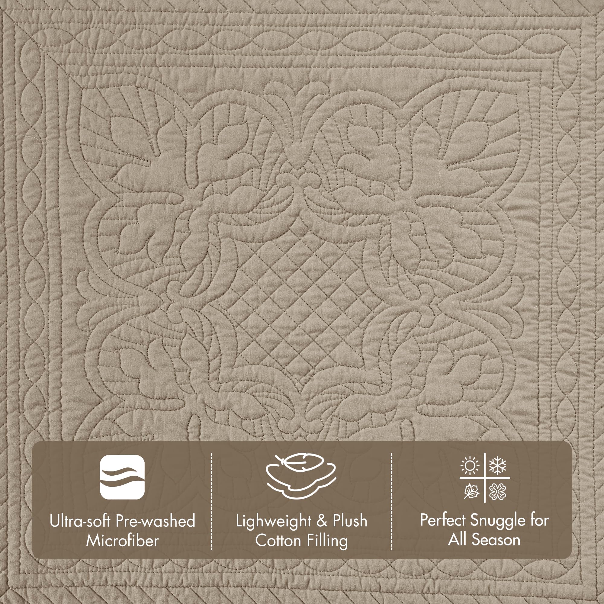 Madison Park Tuscany shams arranged with the cover for cohesive coastal style