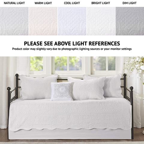 Madison Park daybed sham set with scalloped edge for elegant cottage style