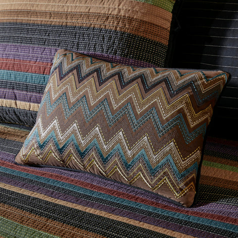 Madison Park decorative pillow with chevron pattern accent