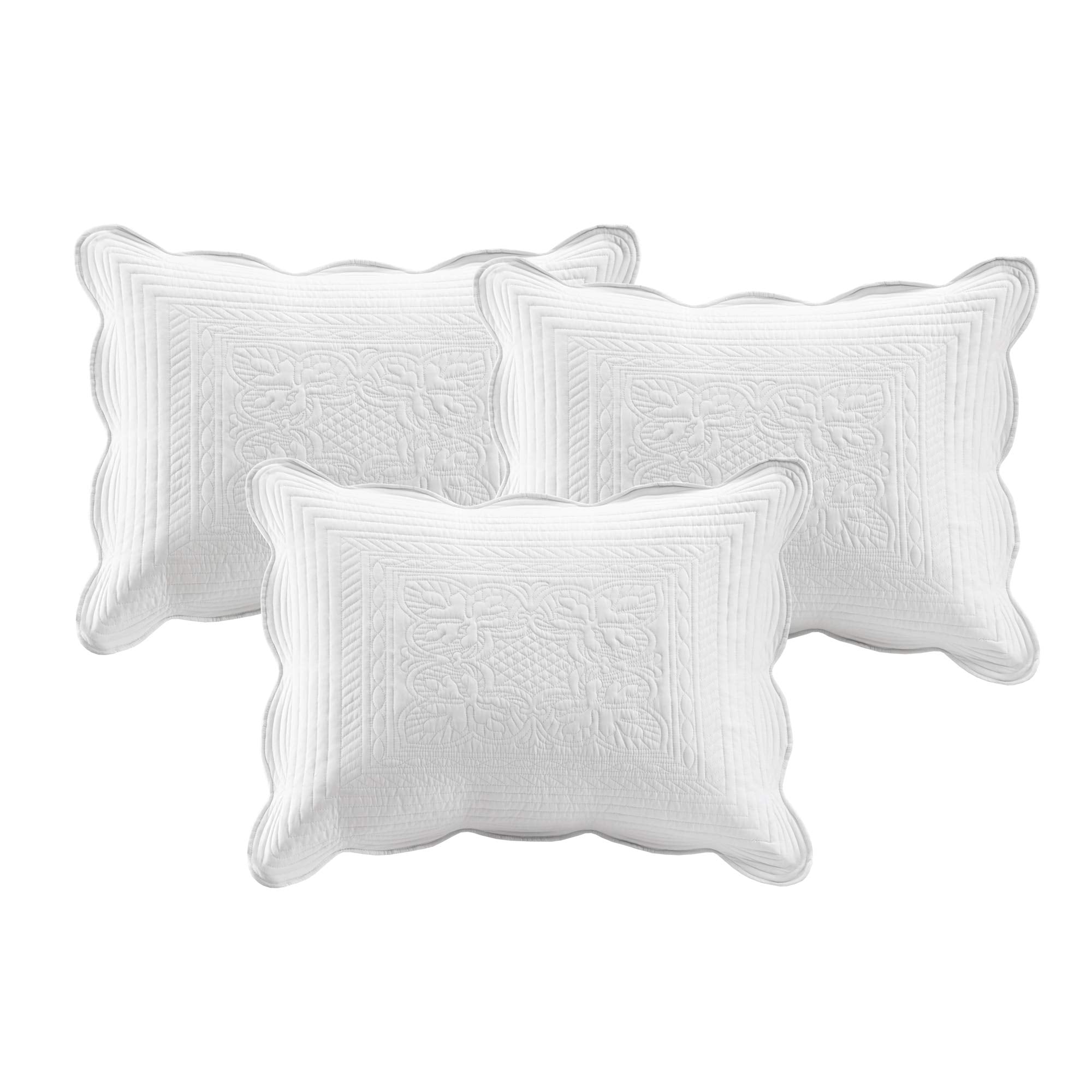 Madison Park decorative pillow embroidered to enhance a refined focal point