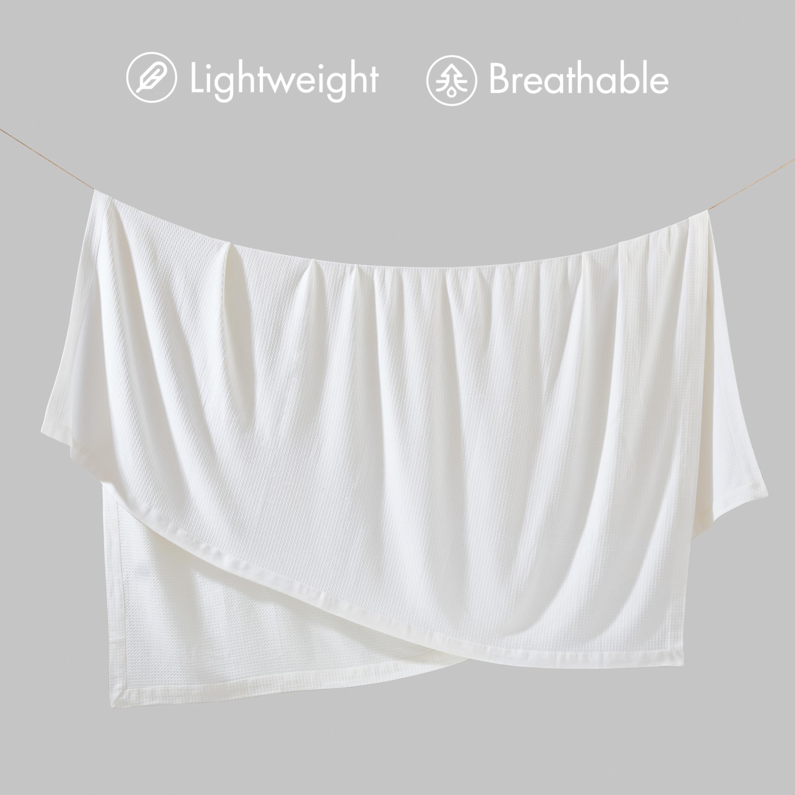 Madison Park Egyptian Cotton Blanket bright white shade for clean, modern decor.