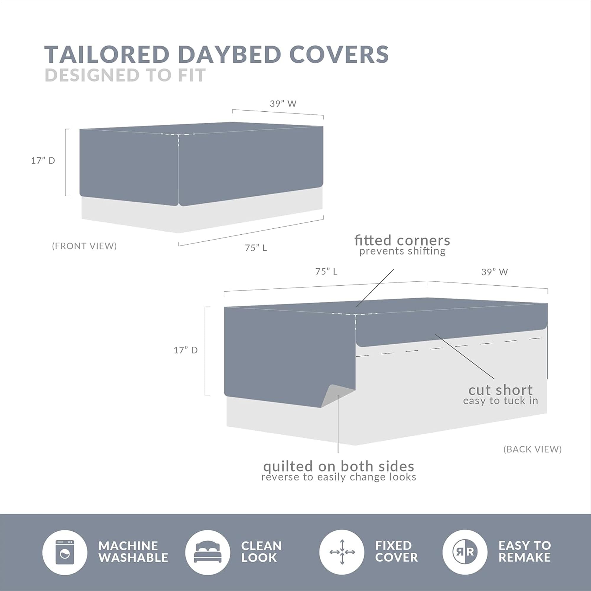 Brushed microfiber fabric texture used in Madison Park daybed set