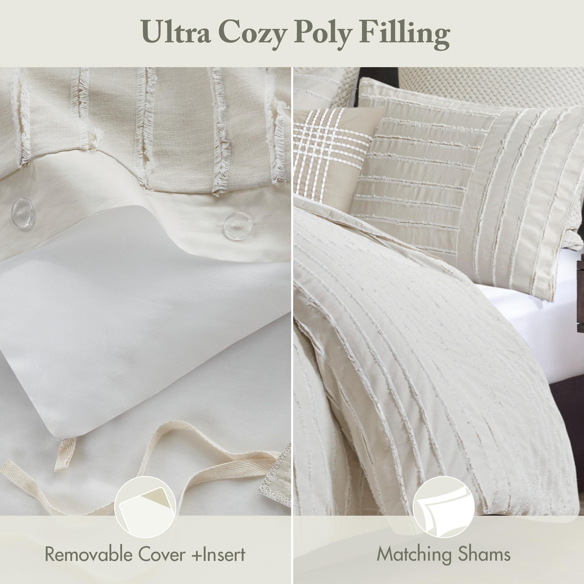 Three euro shams from Madison Park add layered depth to the bed