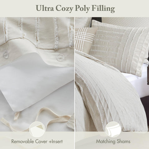 Three euro shams from Madison Park add layered depth to the bed