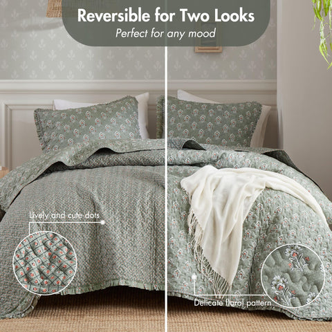 Madison Park Linwood reversible side showing two looks in one