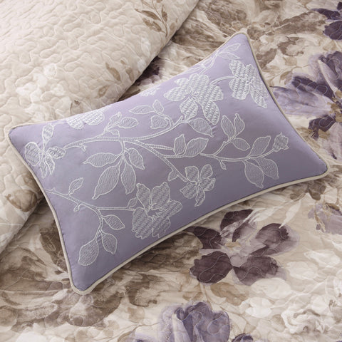 Madison Park Luna floral pattern closeup highlights watercolor artistry