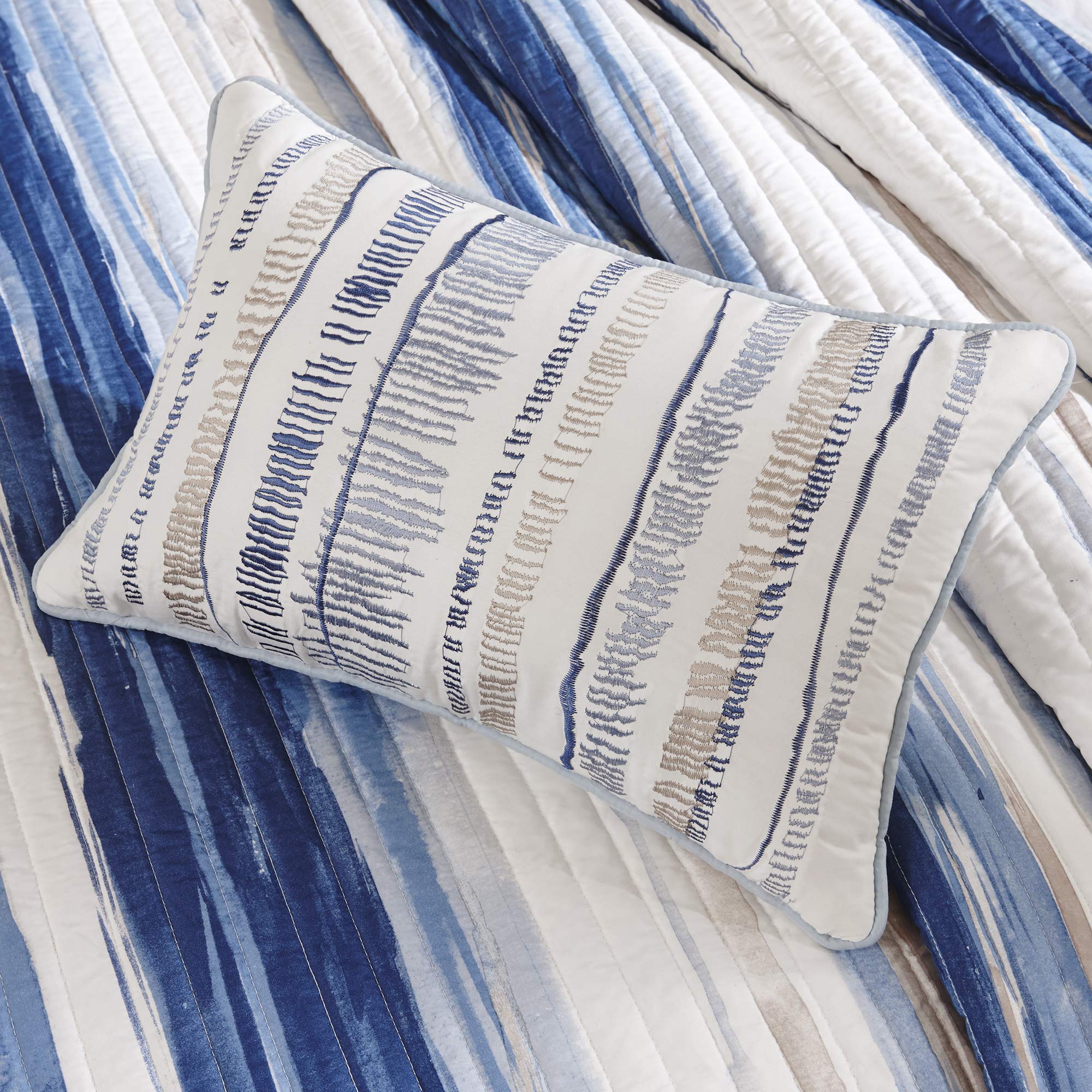 Madison Park Marina 16x16 pillow provides balanced color accents.