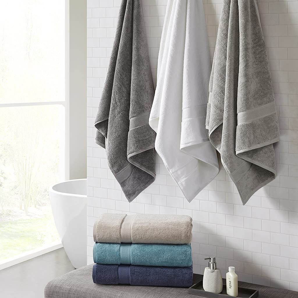 Oversized 34W x 68L bath sheets provide full-body coverage and spa-like comfort