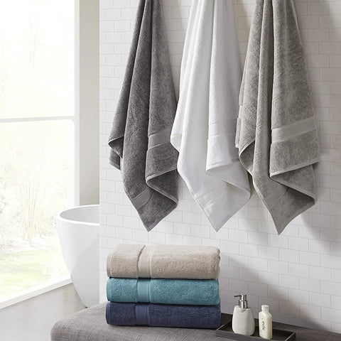 Oversized 34W x 68L bath sheets provide full-body coverage and spa-like comfort