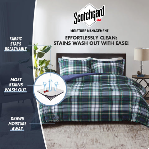 Brushed microfiber cover delivers softness and easy care