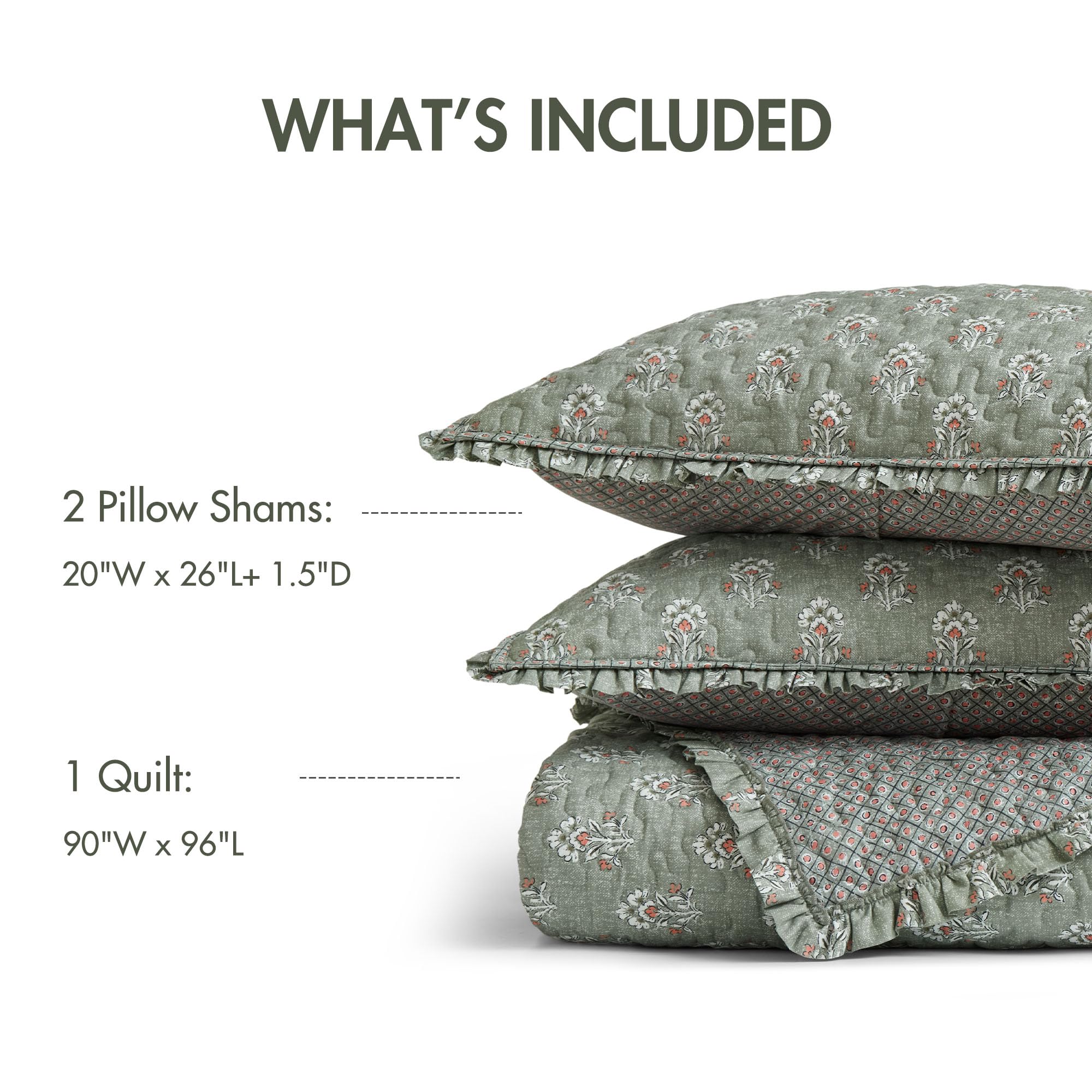 Madison Park queen bedspread 90x96 demonstrating size
