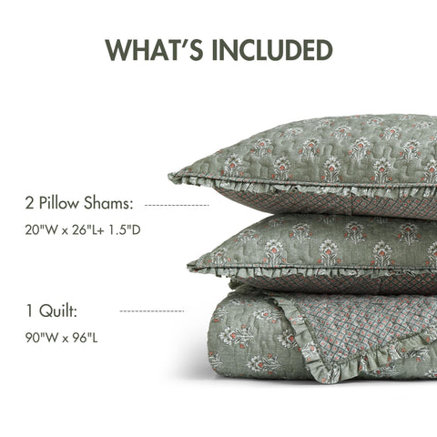 Madison Park queen bedspread 90x96 demonstrating size