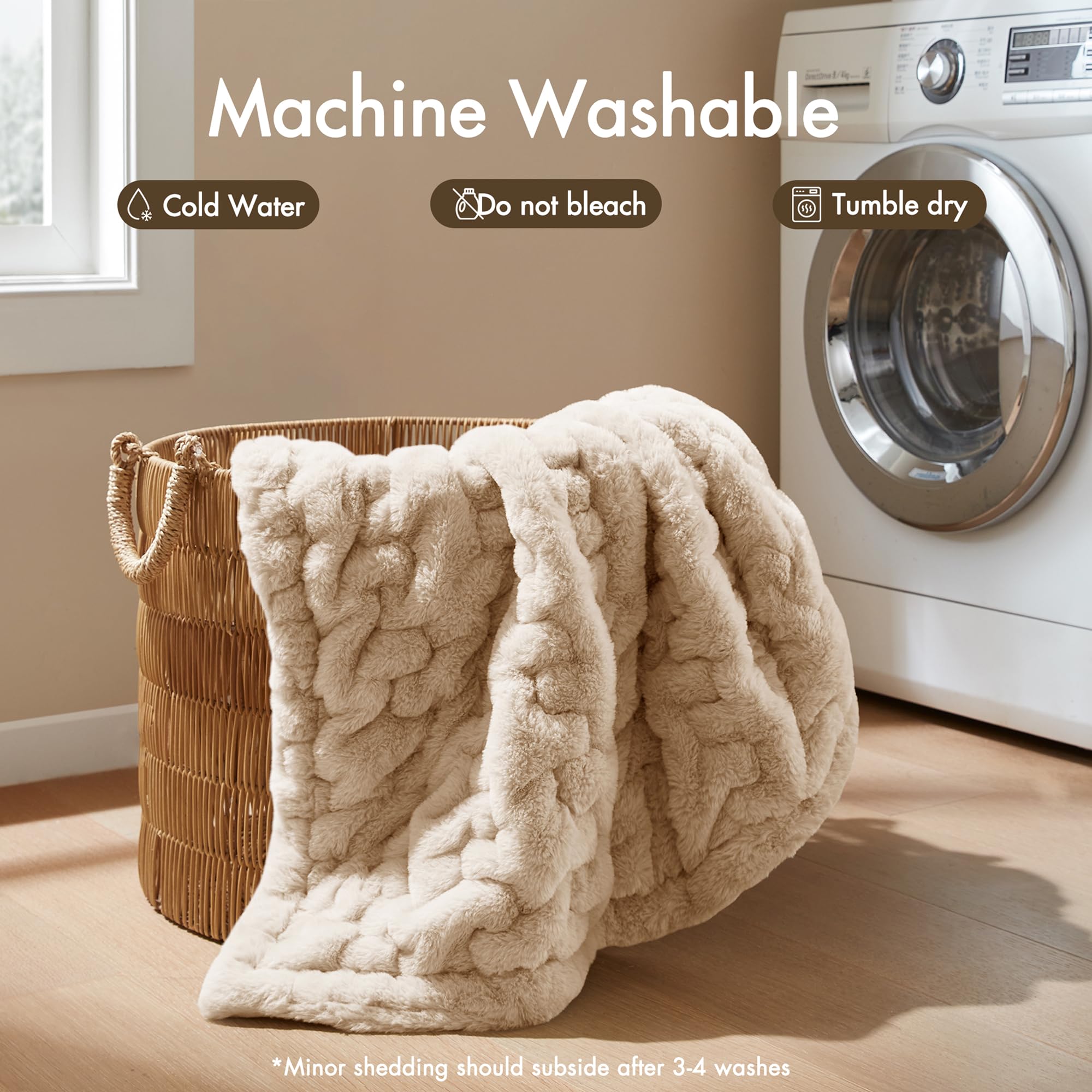 Madison Park Ruched Fur Throw with OEKO-TEX certification for quality.