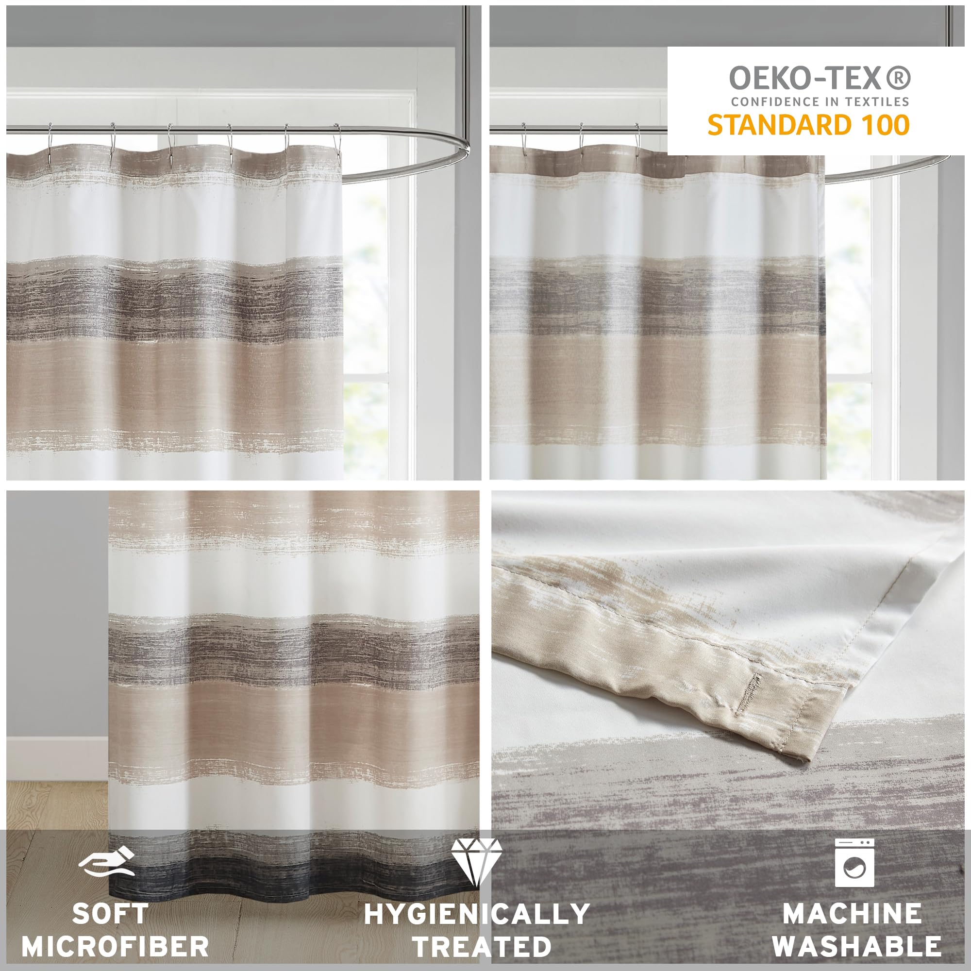 72x72 inch size offers privacy and full coverage in shared showers.