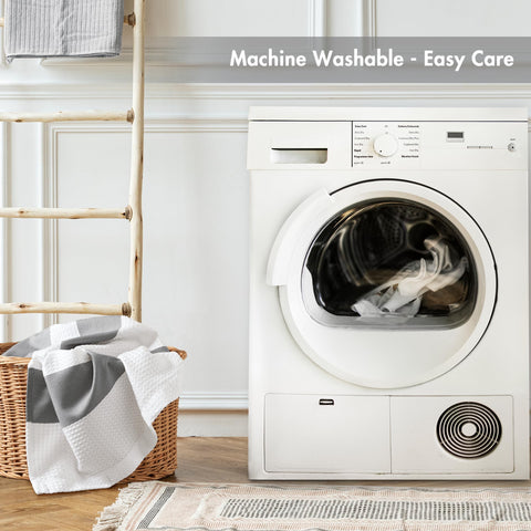 Madison Park Spa Waffle Shower Curtain easy care with cold machine wash
