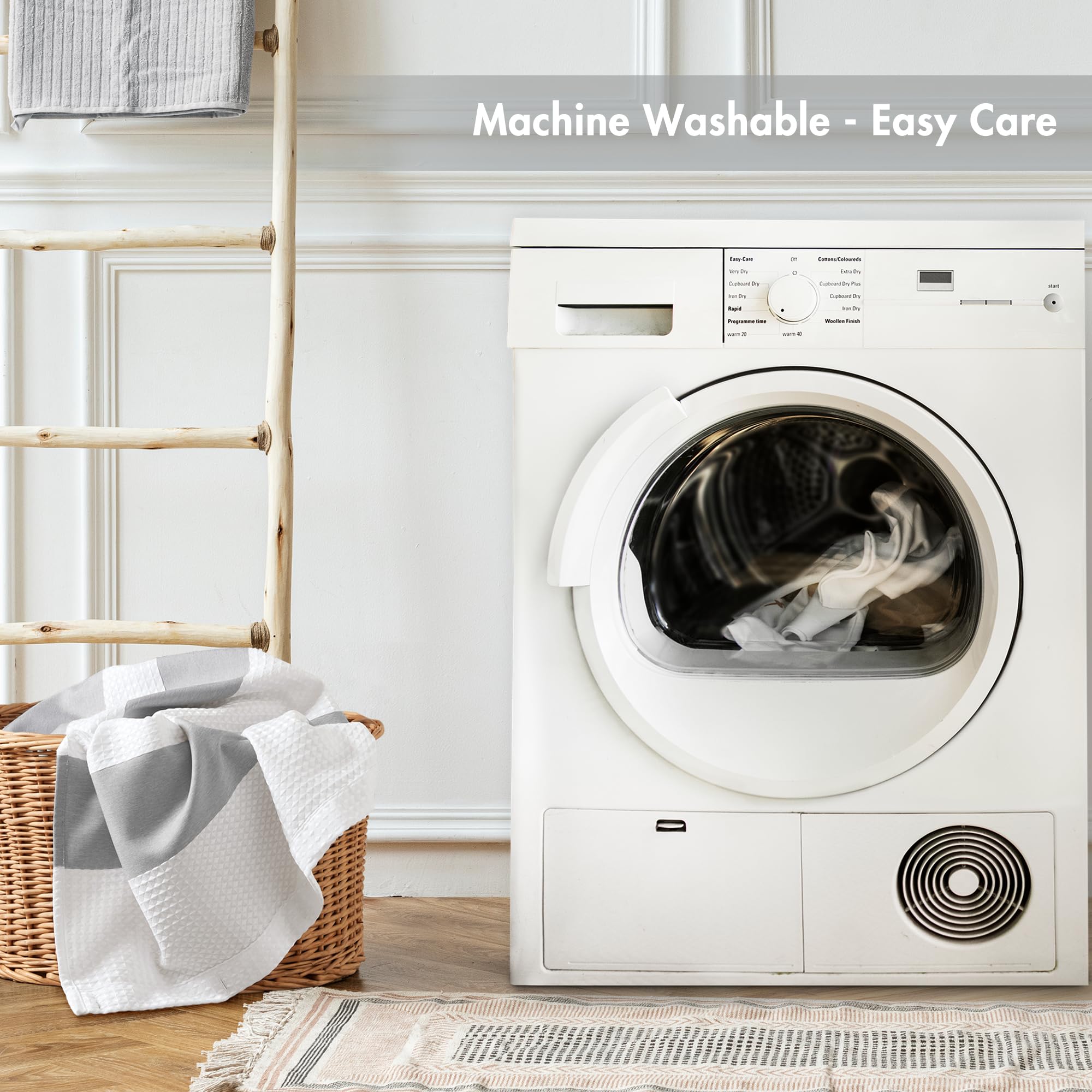 Madison Park spa waffle curtain easy-care fabric suitable for machine washing