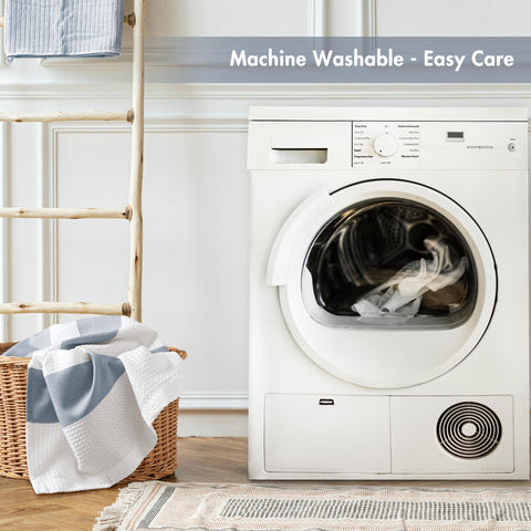 Madison Park Spa Waffle Shower Curtain complements bath decor with Indigo Blue texture