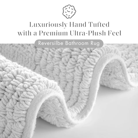 Madison Park Splendor bath rug closeup shows ultra-soft texture for coziness